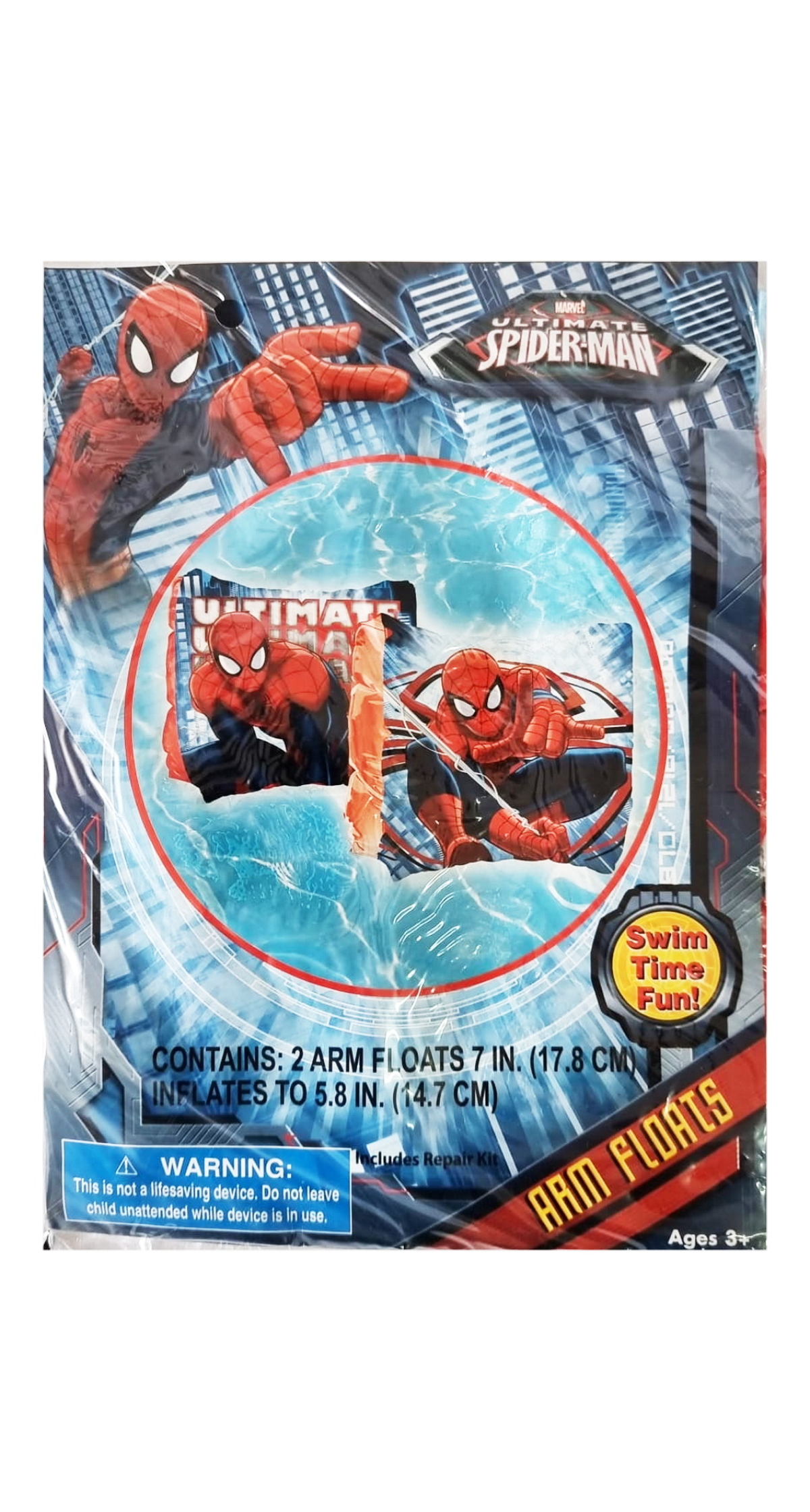 Spider-Man Inflatable Arm Bands 17.8cm - For Age 3+ Years