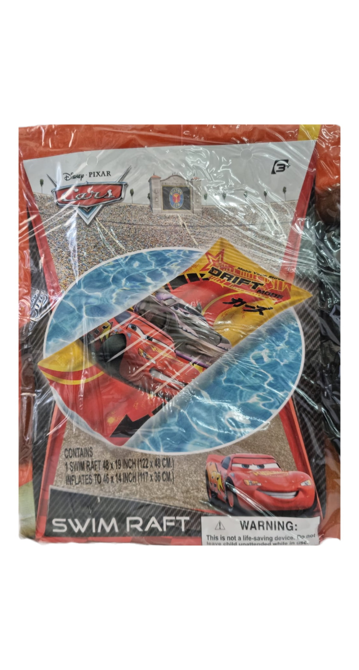 Disney Cars Swim Raft 122x48cm - For Age 3+ Years