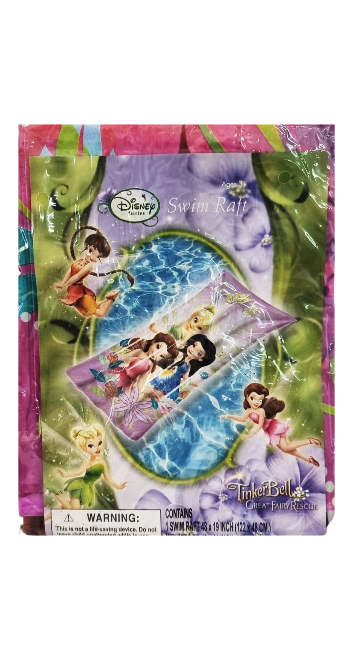 Disney Tinker Bell Swim Raft 122x48cm - For Age 3+ Years