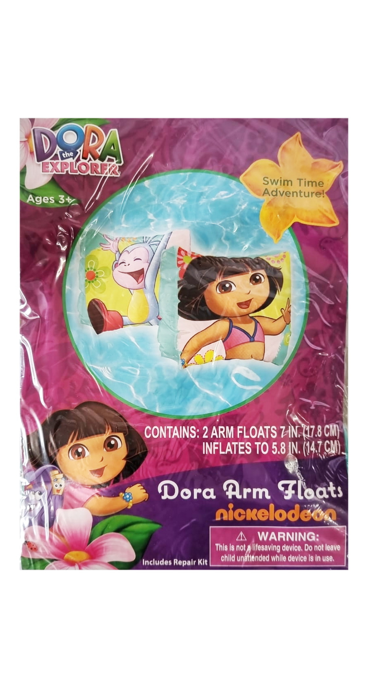 Dora The Explorer Inflatable Arm Bands 17.8cm - For Age 3+ Years