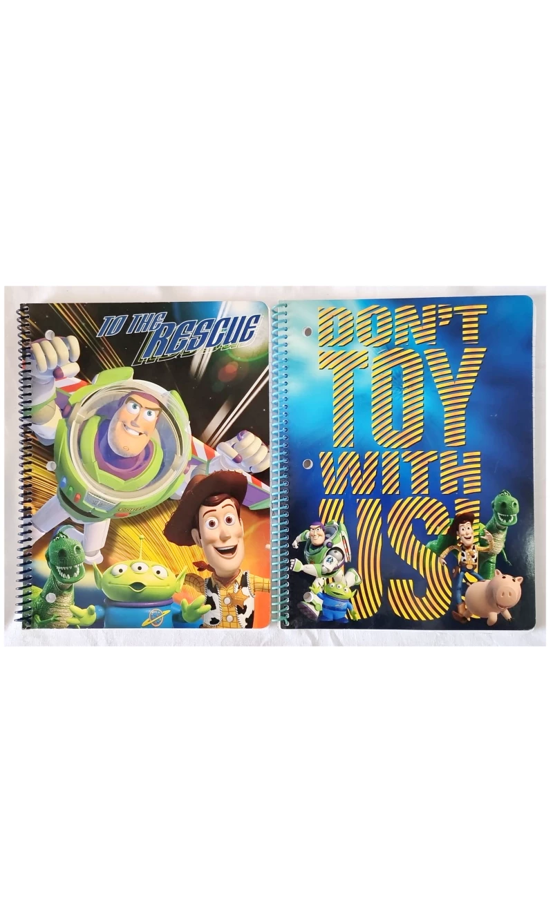 Toy Story Spiral Theme Notebook (Assorted Designs) - 20.5x26.5cm