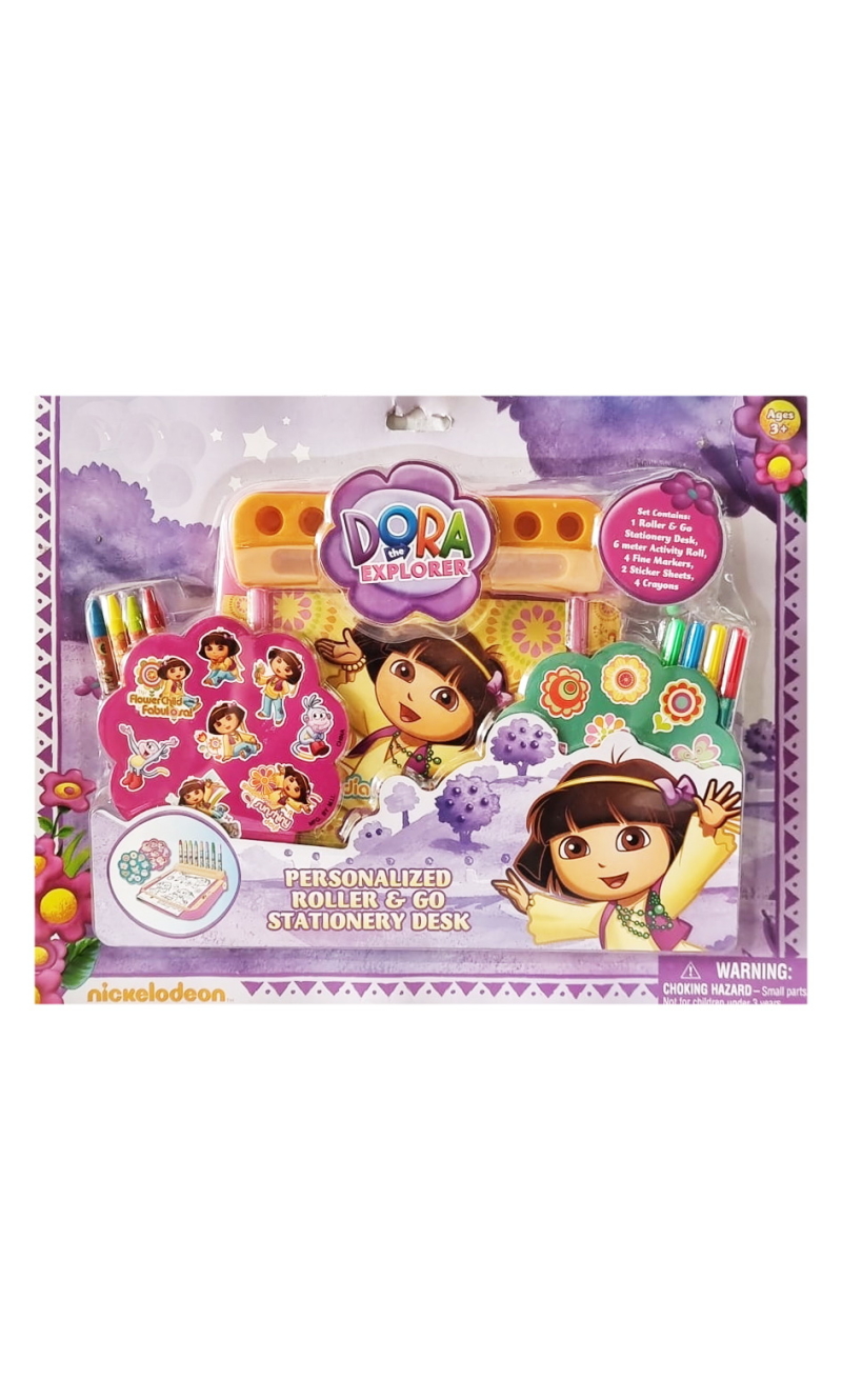 Dora The Explorer  Personalized Roller & Go Stationery Desk - For Age 3+ Years