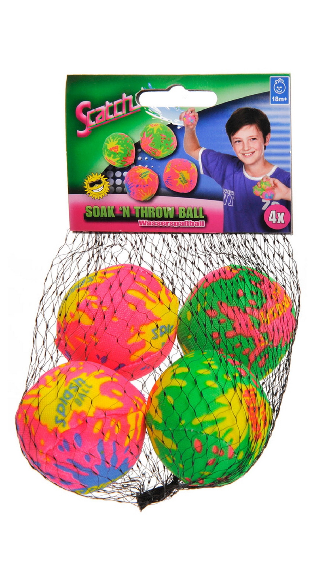 Soak & Throw Ball 4pcs - For Age 18+ Months