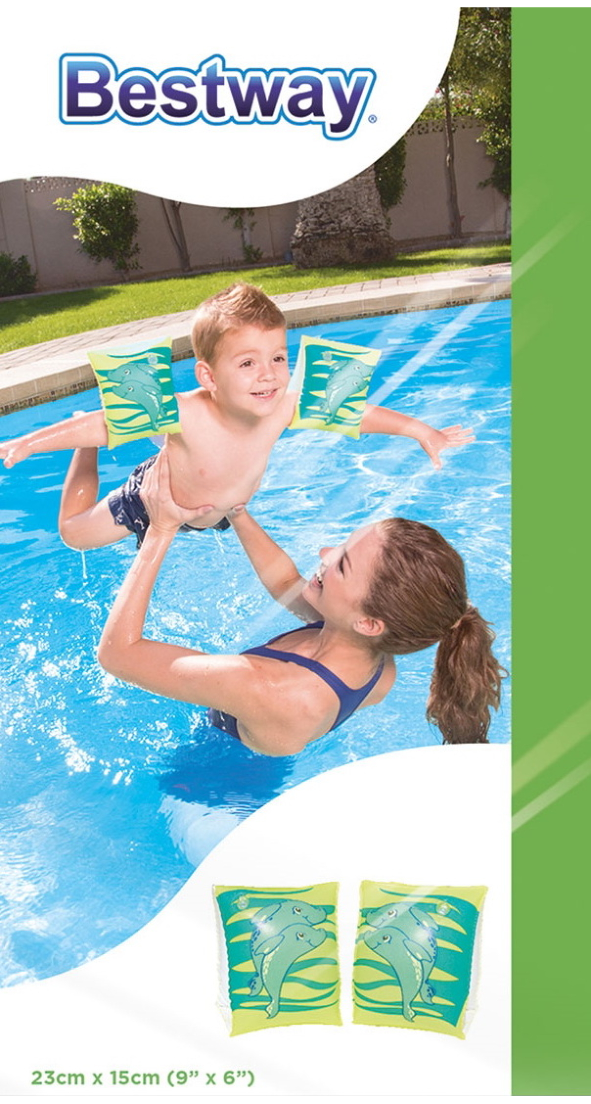 Splash & Play Inflatable Arm Bands With Dolphins 23x15cm - For Age 3-6 Years
