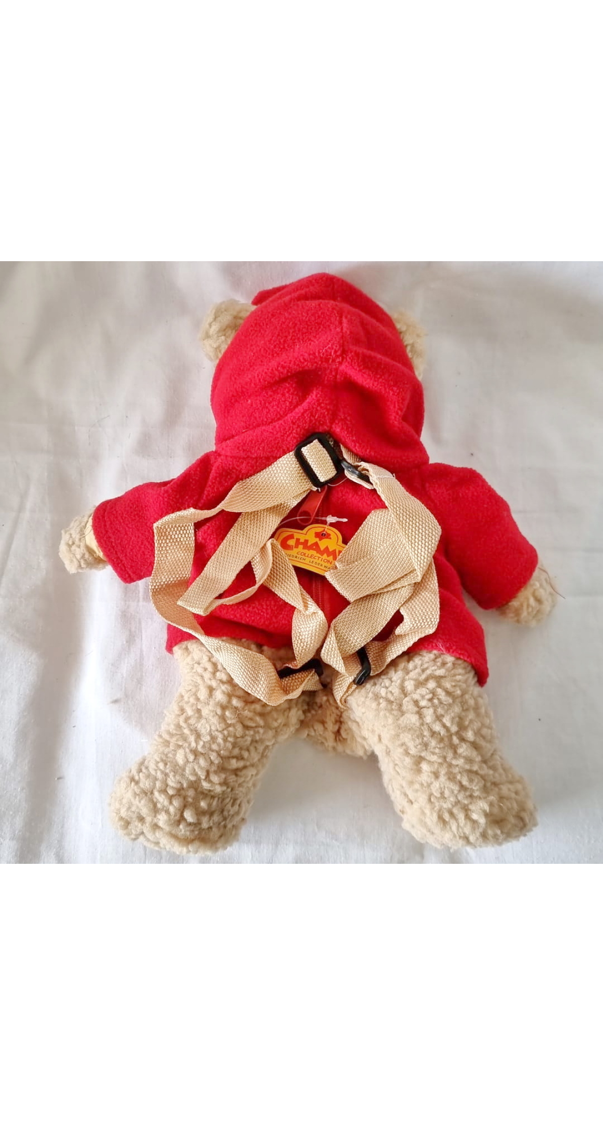 Champ Collection Teddy Bear With Hoodie Backpack Assorted Colors - 32x20cm