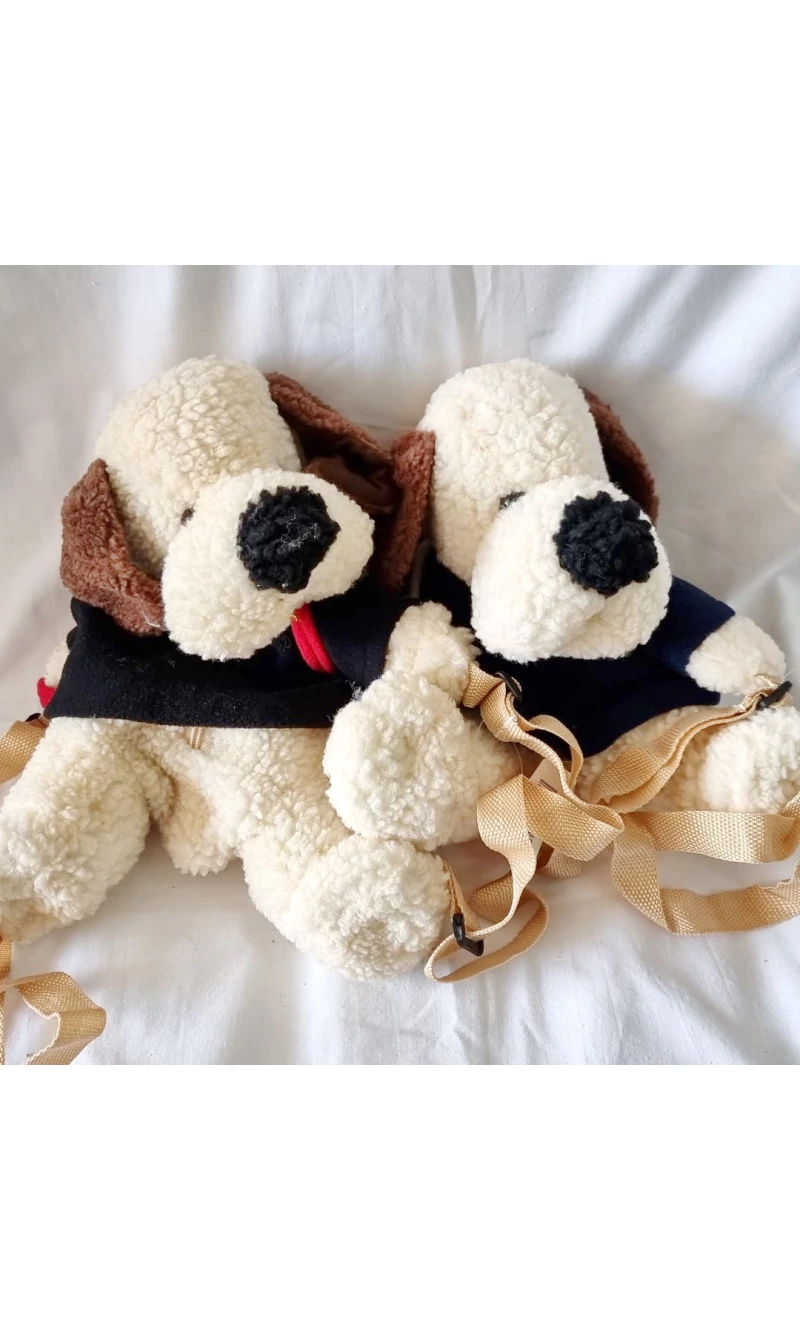 Soft Plush Animal Teddy Bear / Dog Backpack (Assorted) - 30x18cm