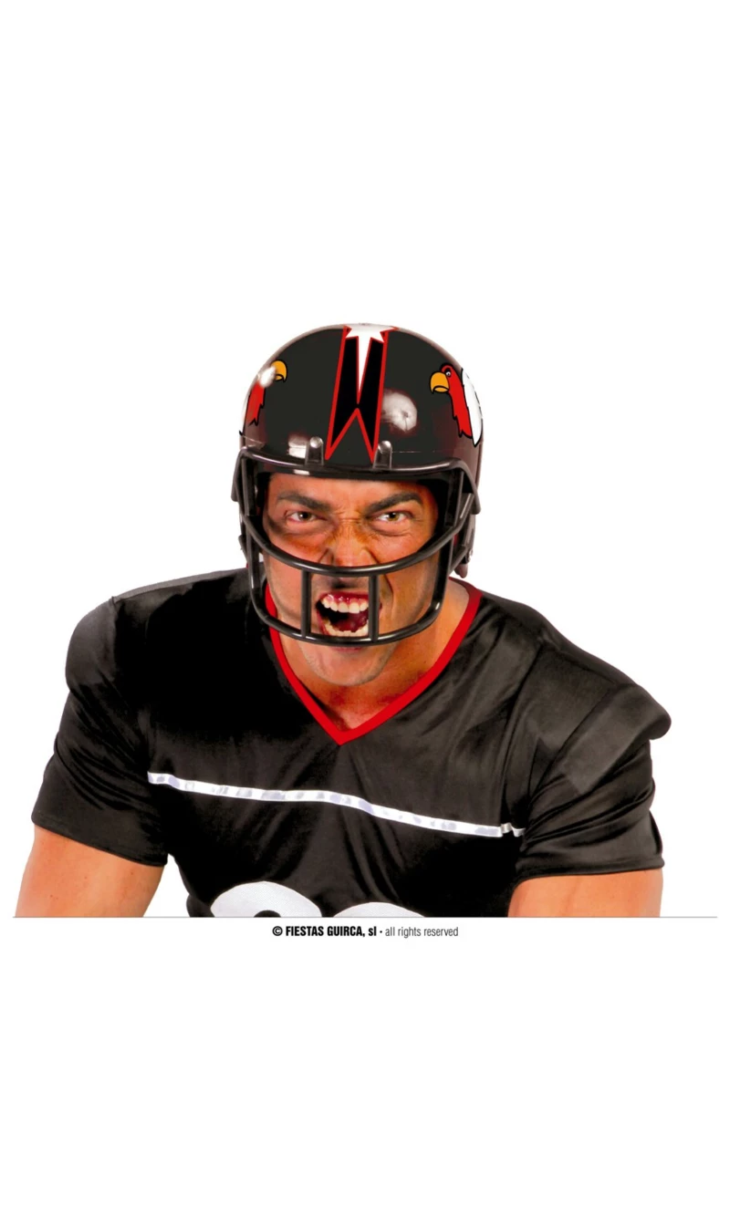 American Football Helmet Black - Adult One Size