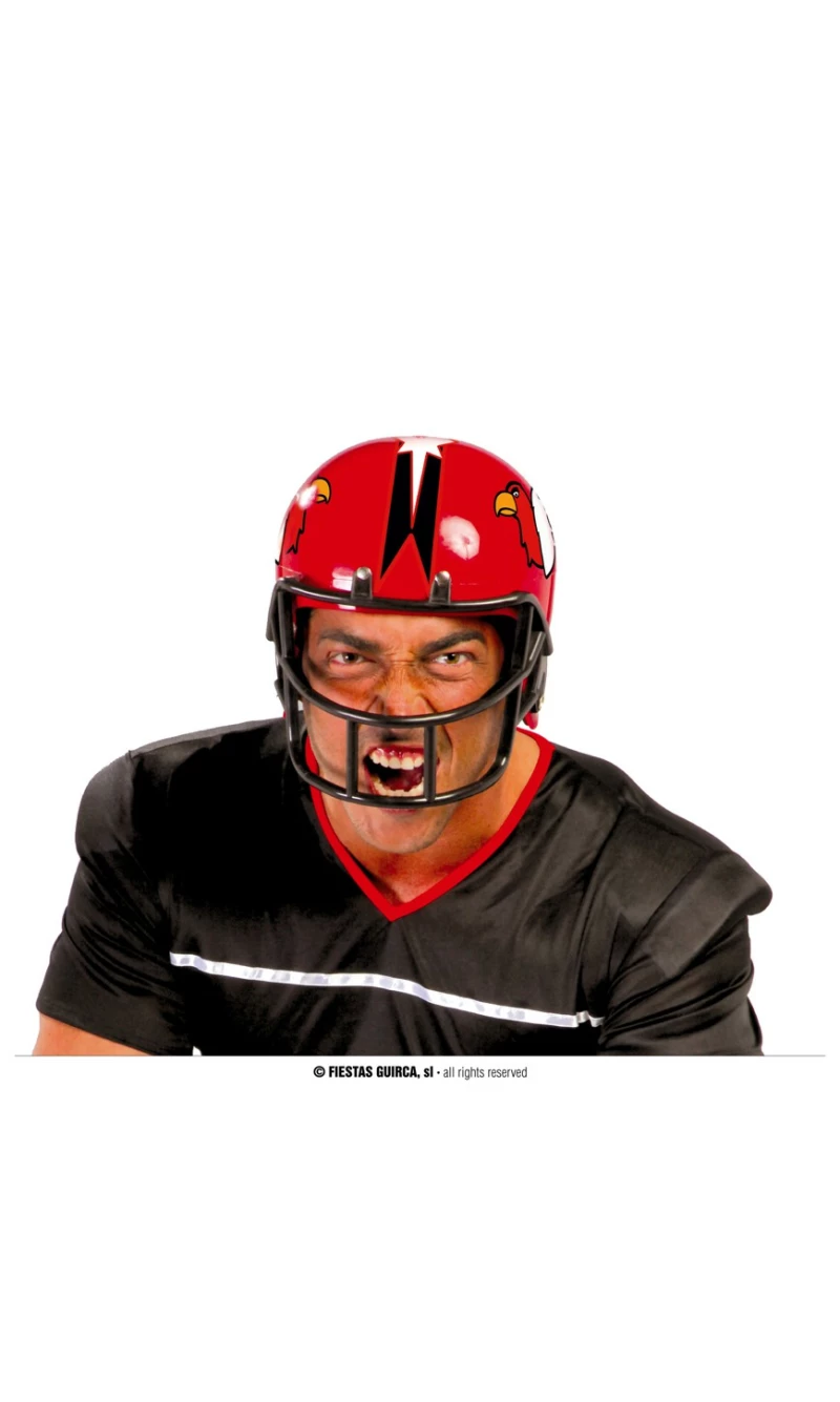 American Football Helmet Red - Adult One Size