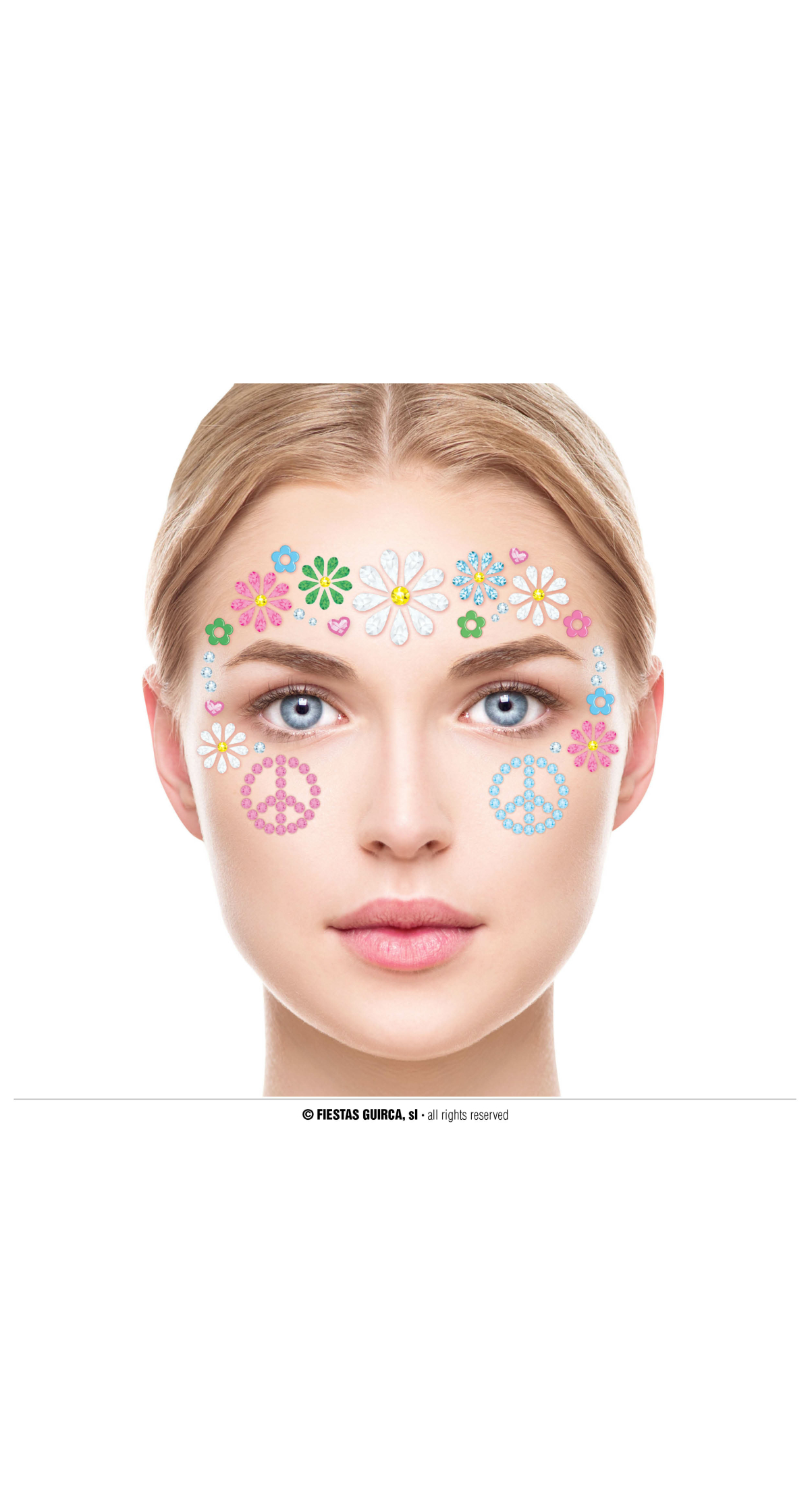 Adhesive Hippie Face Jewelry Set