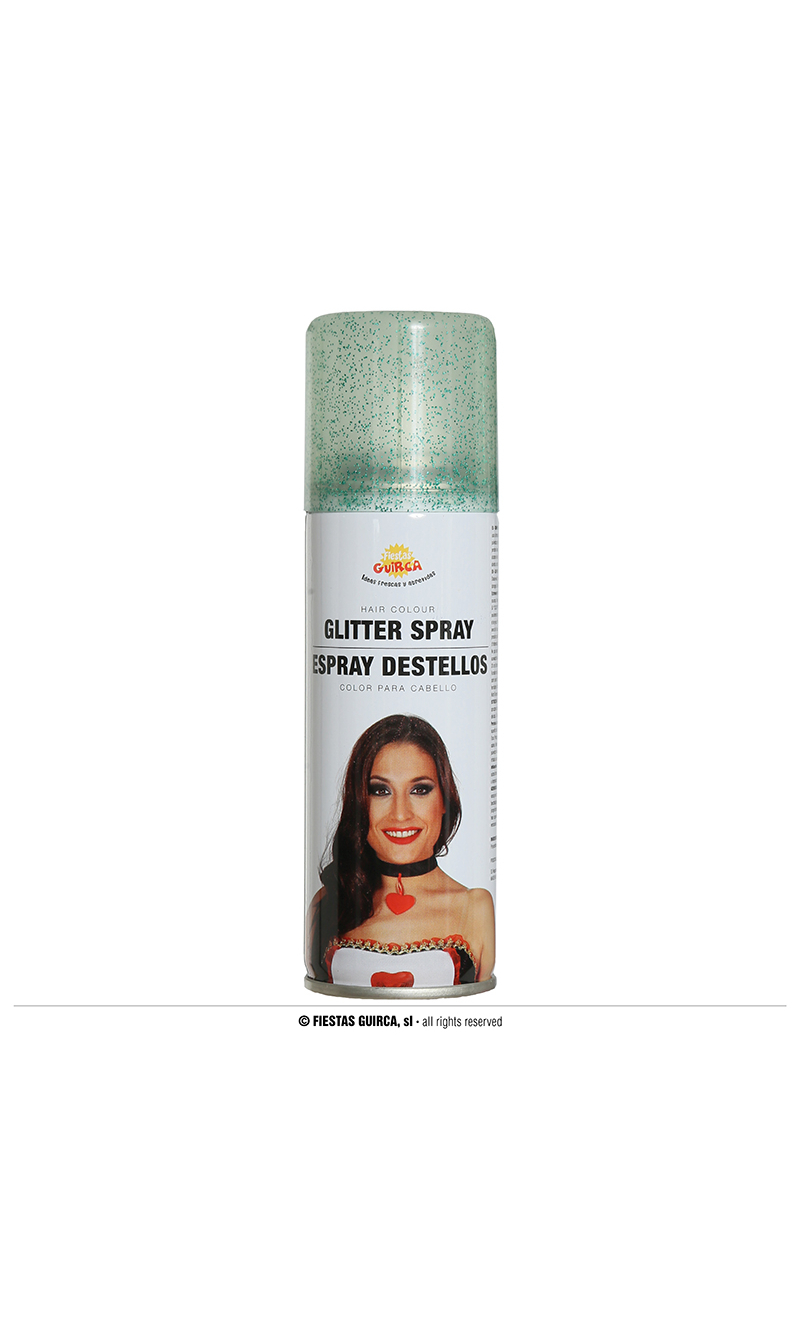 Sparkling Glitter Hair Spray 125ml - Green