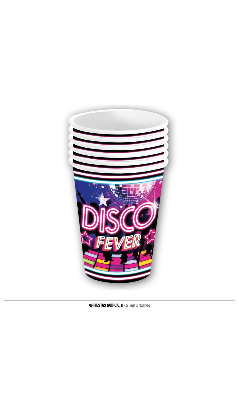 Disco Fever Cups 240ml - 6pk