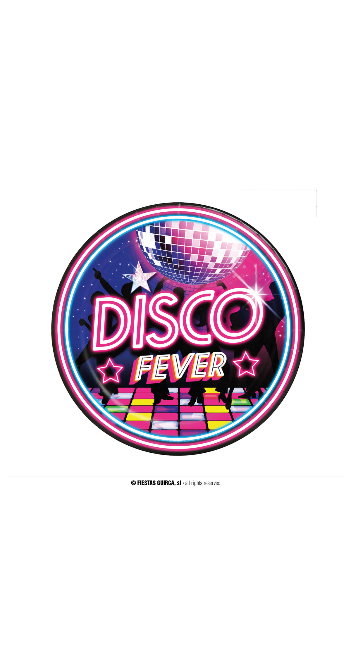 Disco Fever Plates 23cm - 6pk