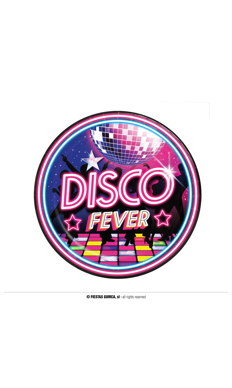 Disco Fever Plates 23cm - 6pk