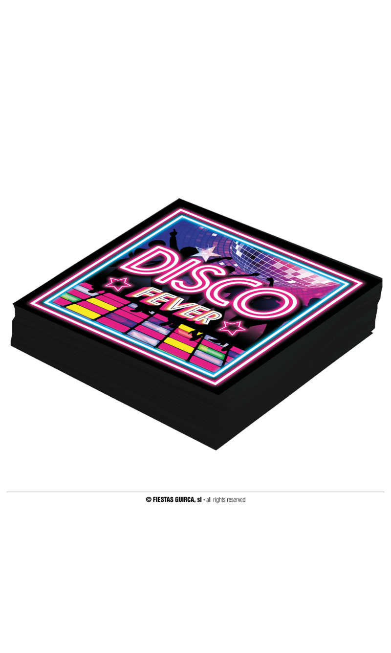 Disco Fever Napkins 33x33cm - 12pk