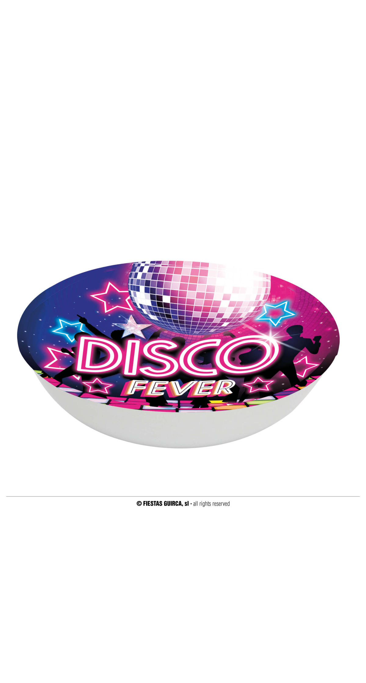 Disco Fever Reusable Plastic Bowl - 32cm