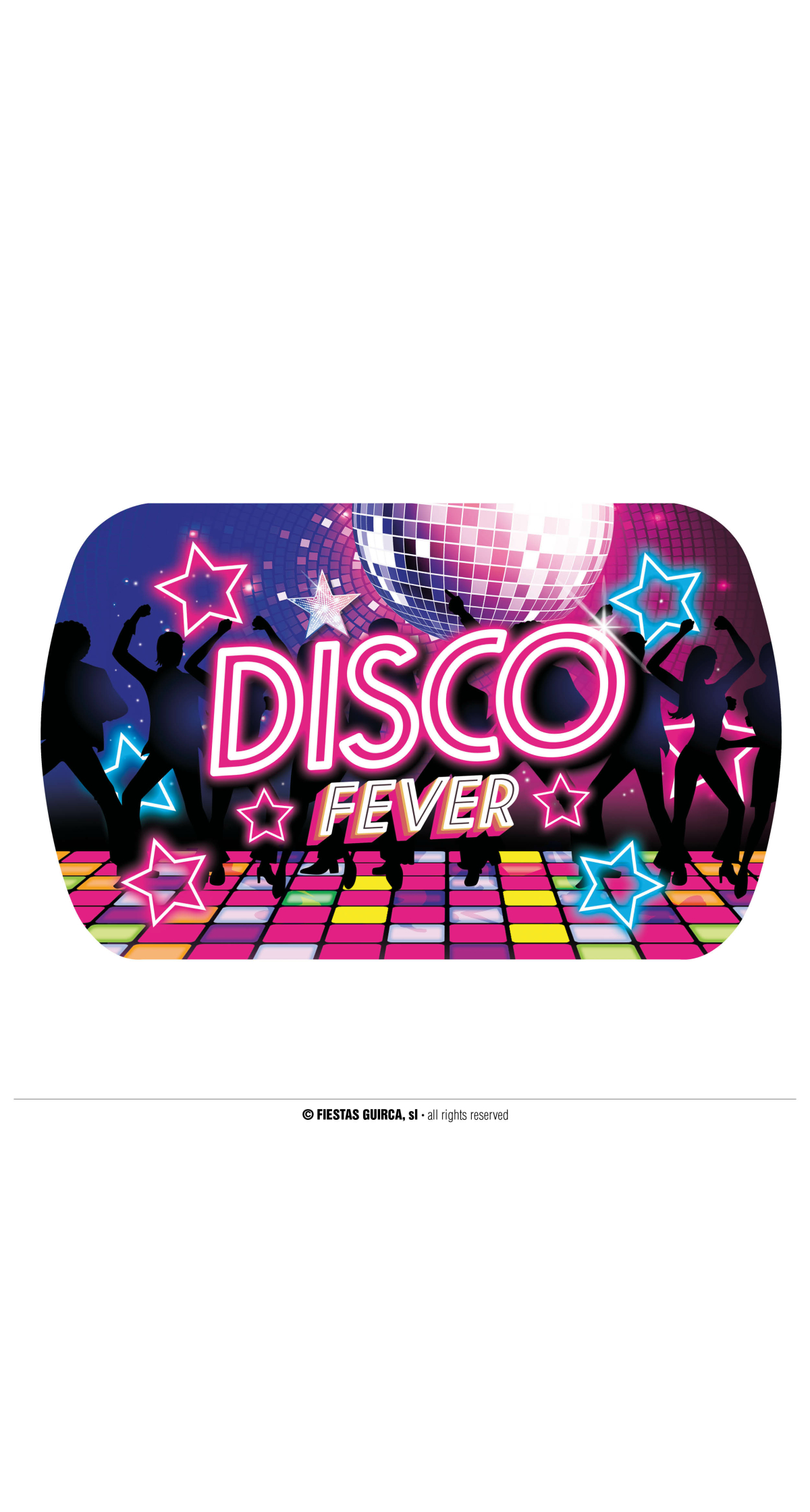 Disco Fever Reusable Plastic Tray - 39x24cm