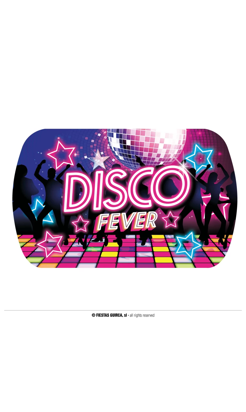 Disco Fever Reusable Plastic Tray - 39x24cm 
