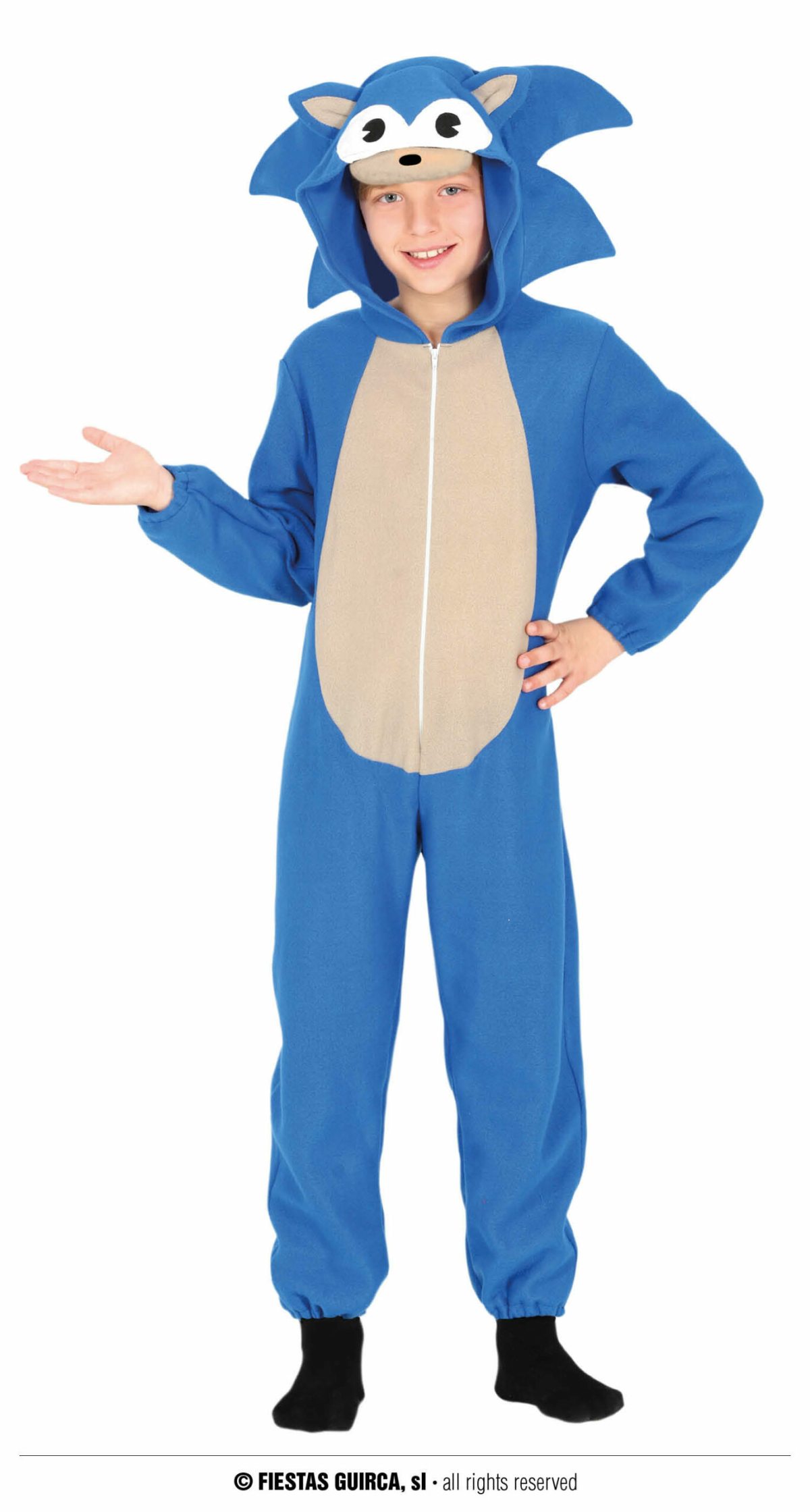 Sonic Kigurumimi Hedgehog - Age 7 to 9 Years