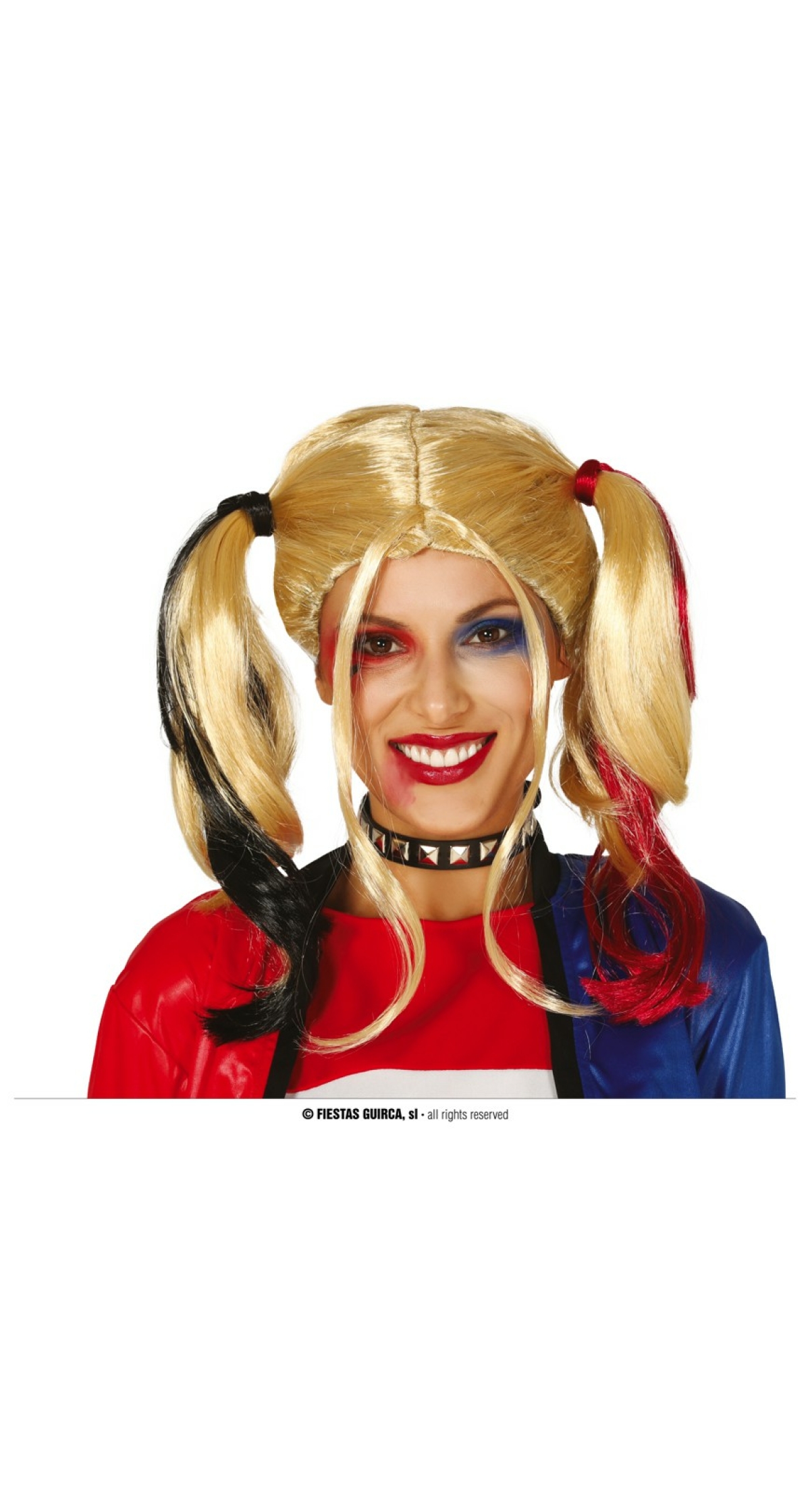 Harley Quinn Blonde Pigtails Wig - Adult One Size