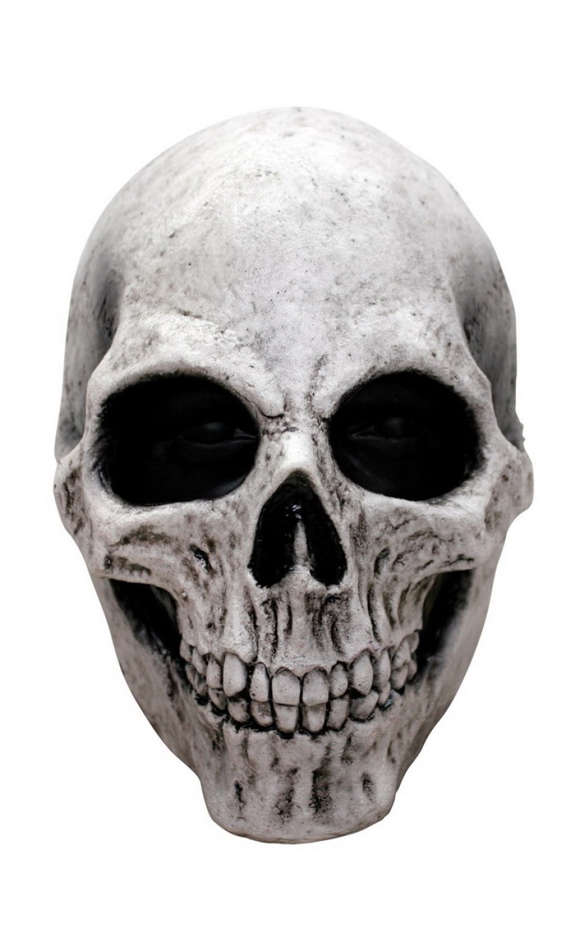 White Skull Latex Mask (Ghoulish) - Adult One Size 