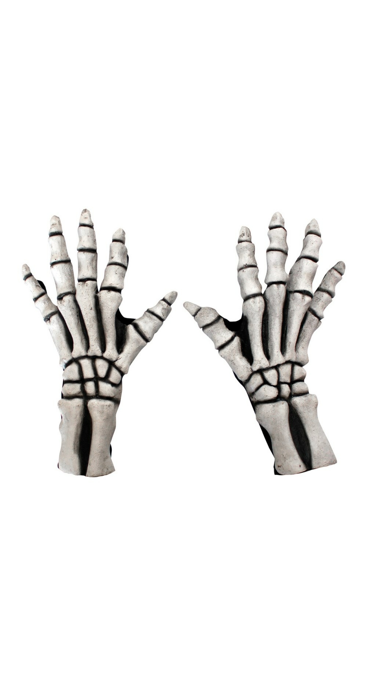 Skeleton Large Latex Gloves White (Ghoulish) - Adult One Size