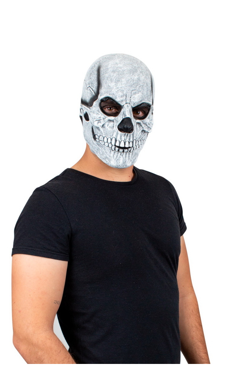 White Skull Latex Mask (Ghoulish) - Adult One Size 
