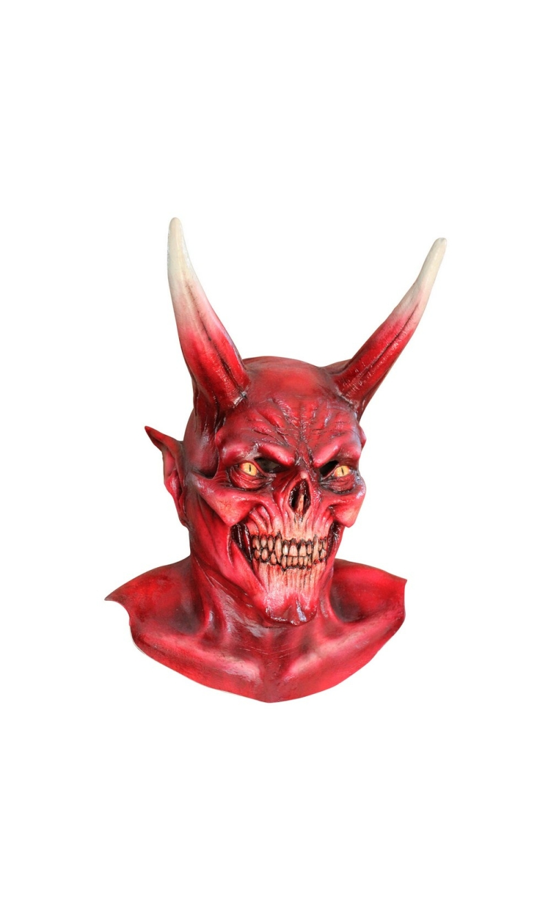 The Red Devil Latex Mask (Ghoulish) - Adult One Size 