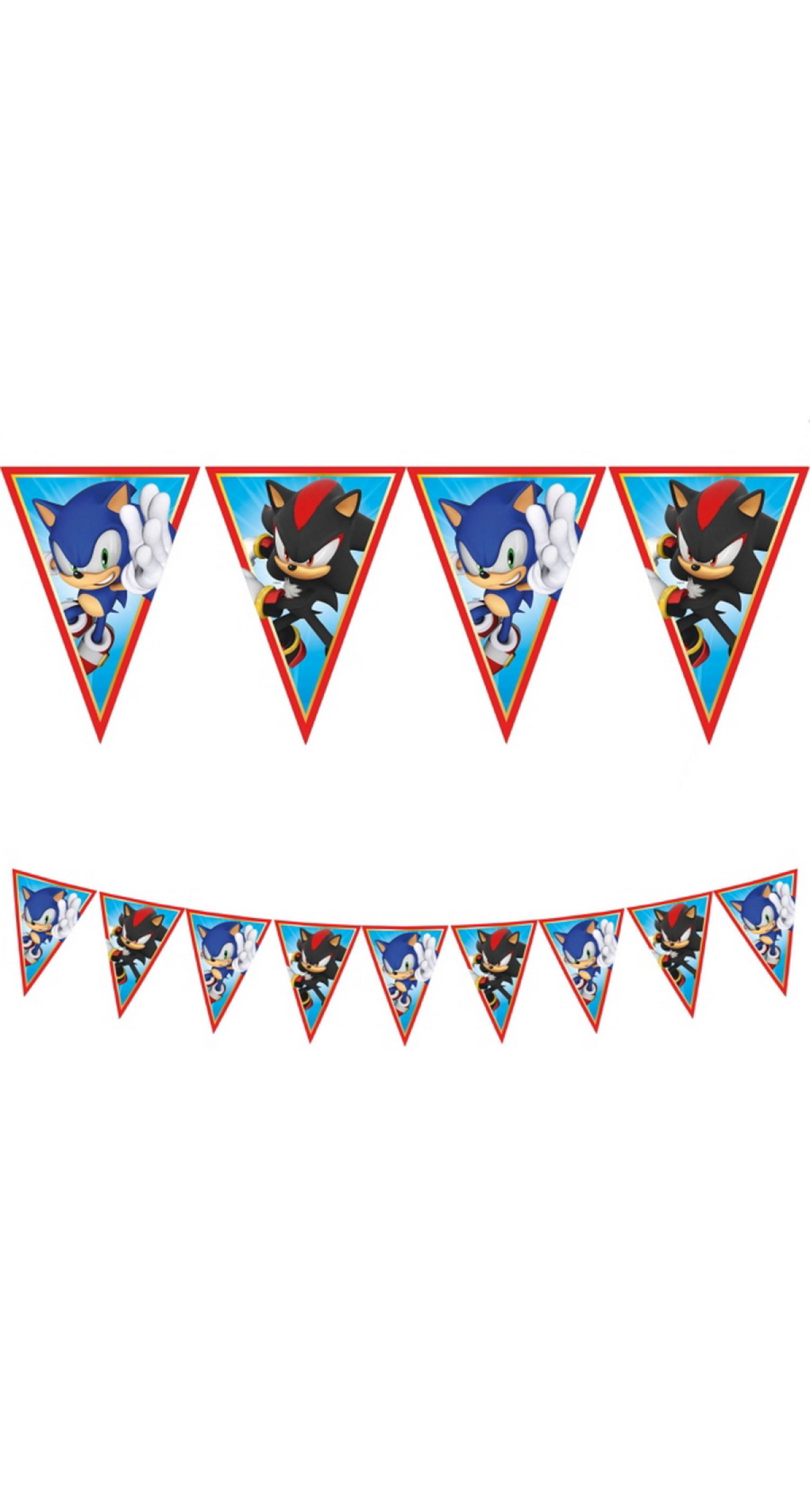 Sonic Party FSC Triangle Flag Banner - 1pk