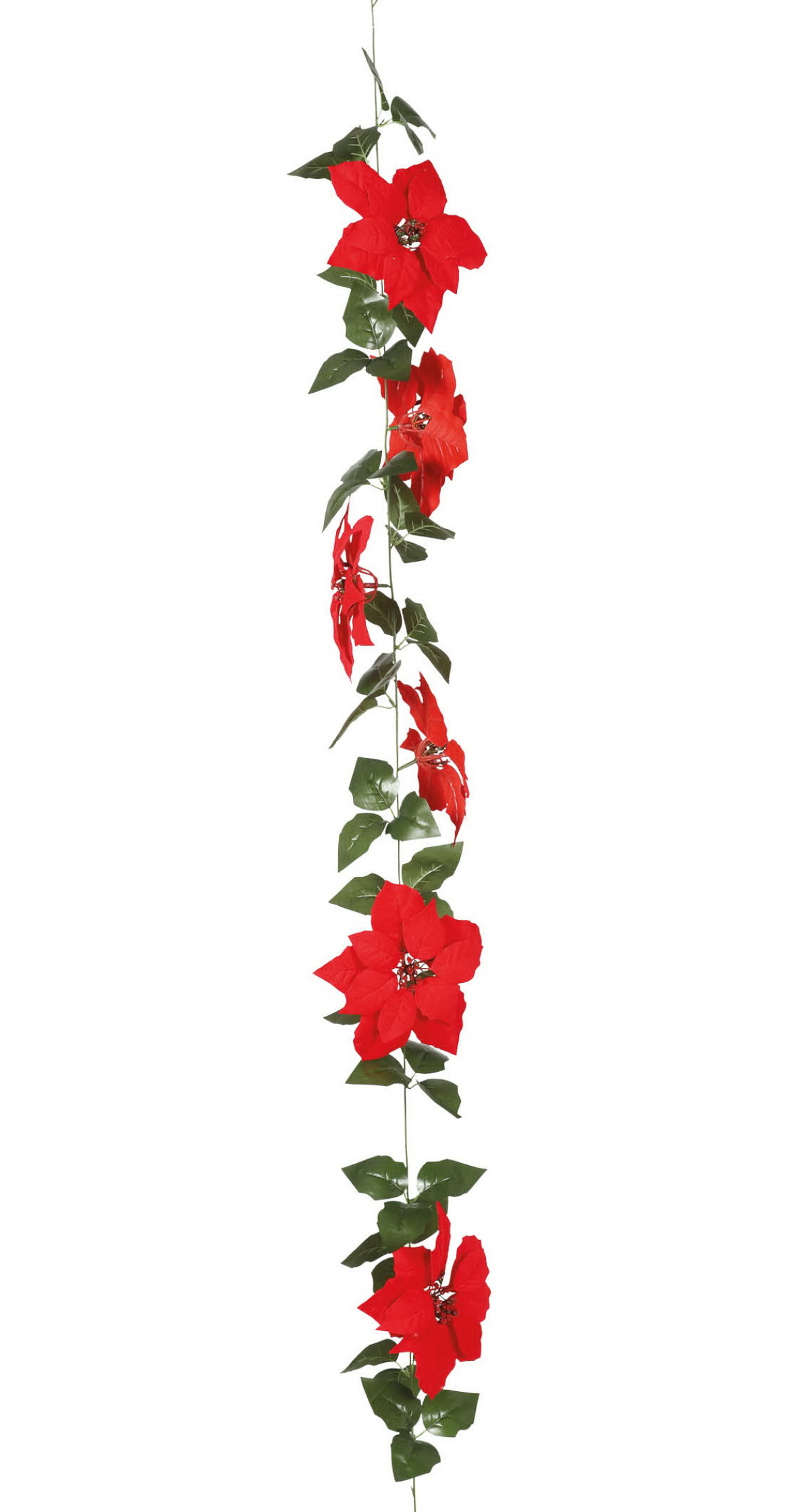 Poinsettia Garland Foliage - 200cm