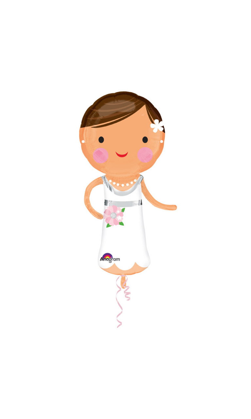 Lovely Bride SuperShape Foil Balloon - 48cm x 101cm
