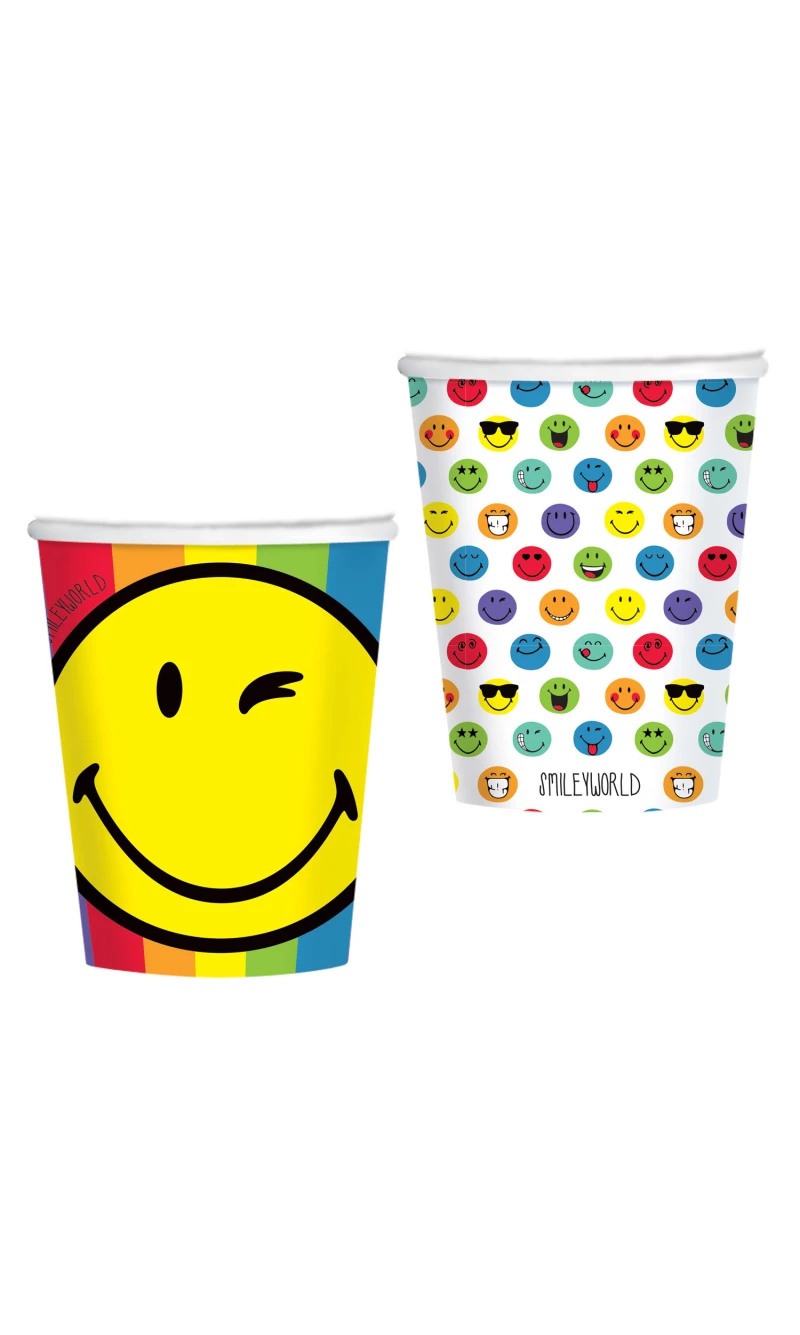 Emoji Smileyworld Paper Cups 250ml - 8pk