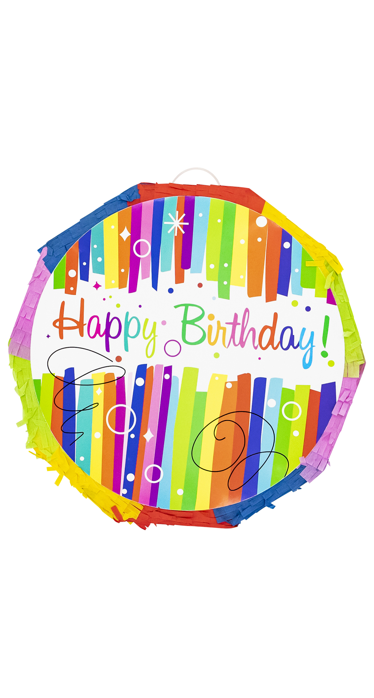 Expandable Pinata Happy Birthday - 32cm x 32cm