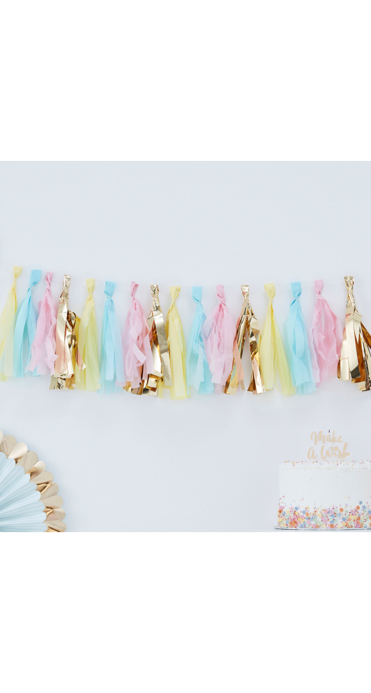 Pastel & Gold Tassel Garland - 2mt