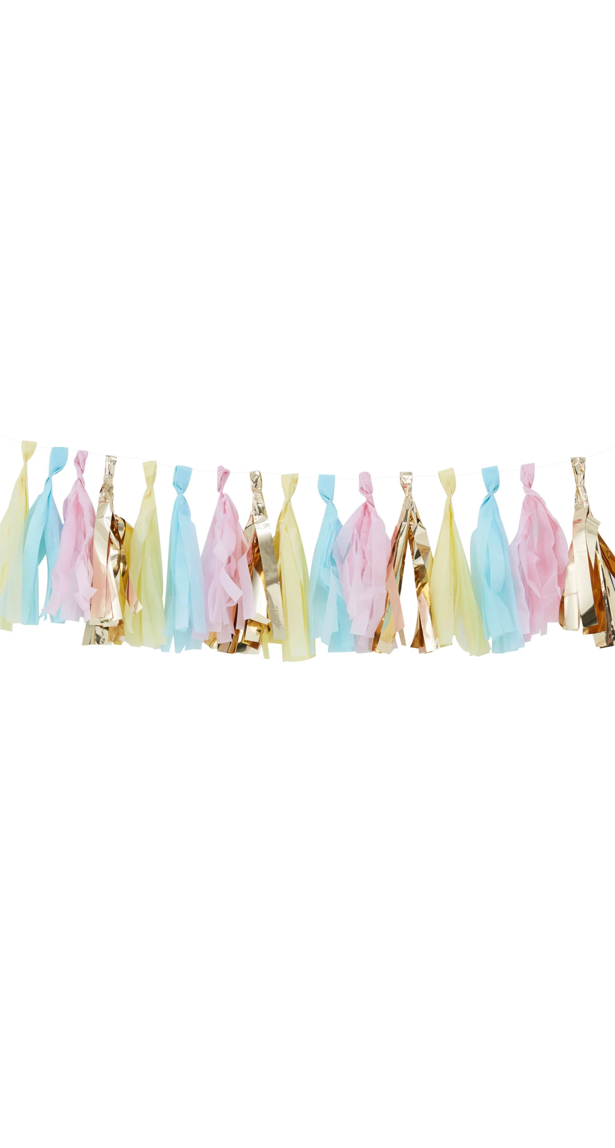 Pastel & Gold Tassel Garland - 2mt