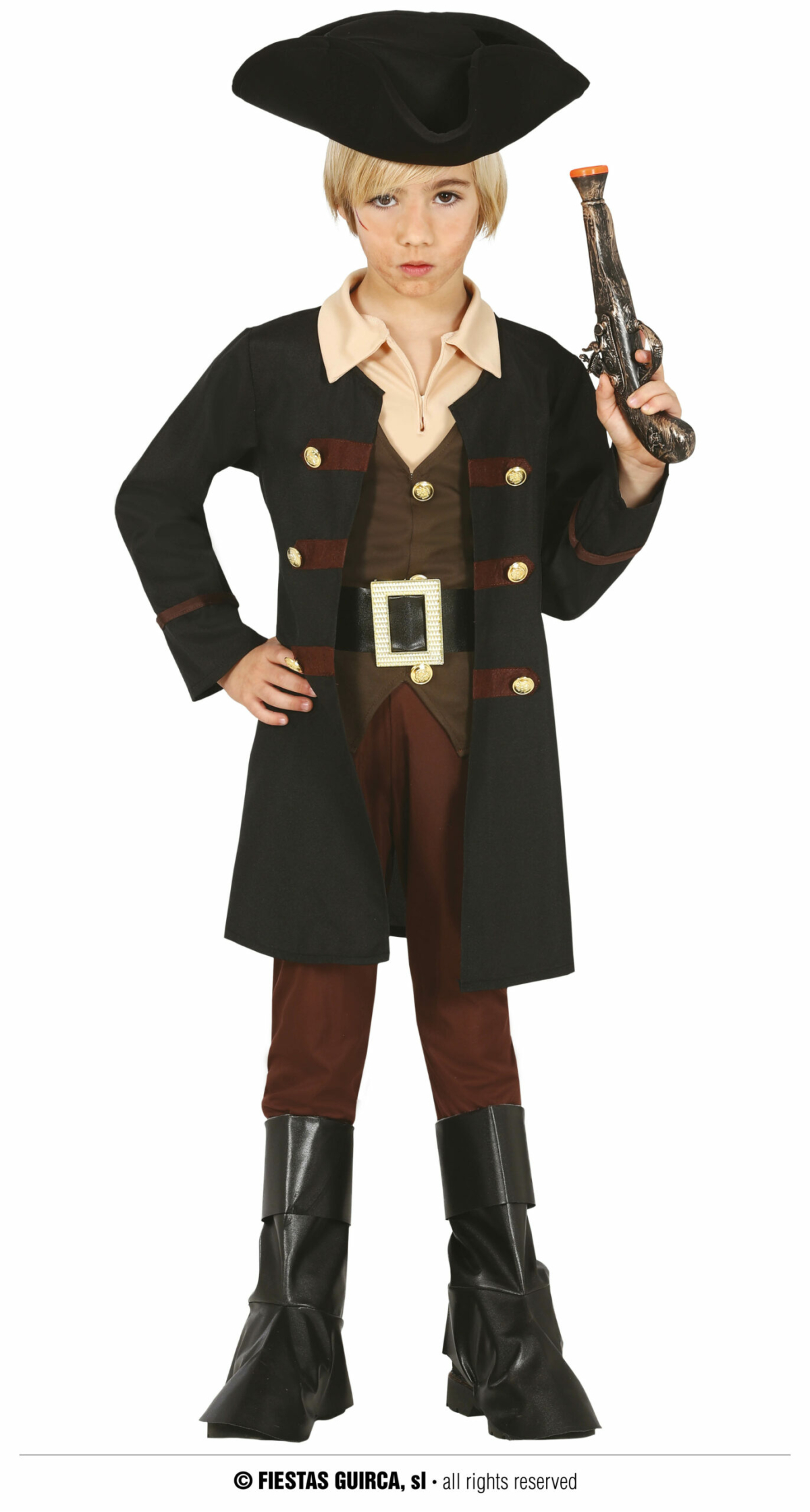 Captain Pirate Boy Costume - Age 5 to 6 Years