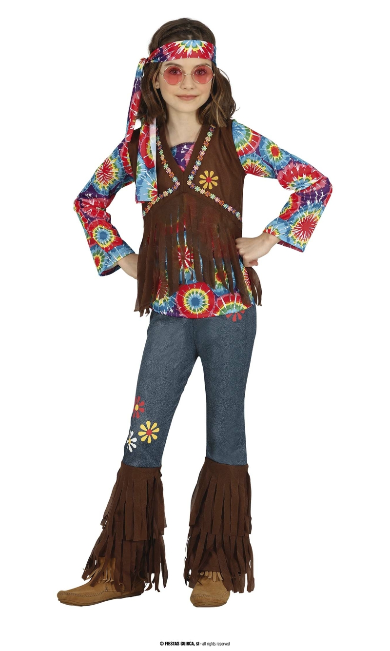 Denim Hippie Girl Costume - Age 7 to 9 Years