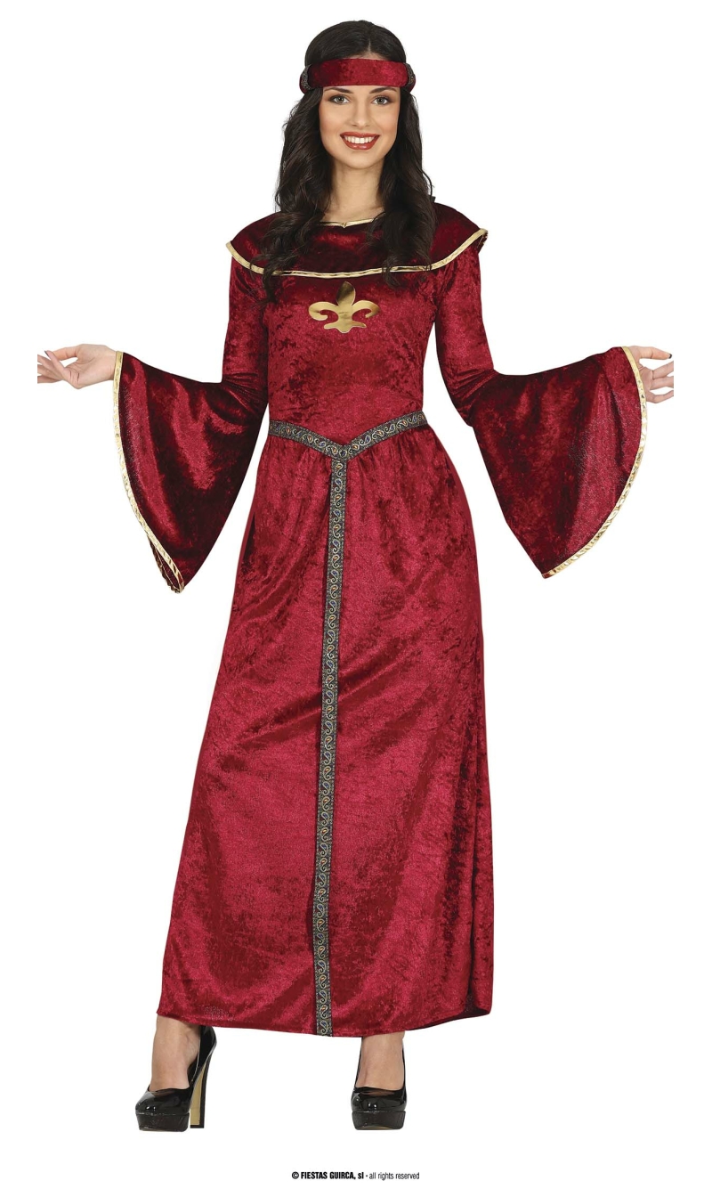 Medieval Princess Lady Costume - Adult Size Large (42-44)