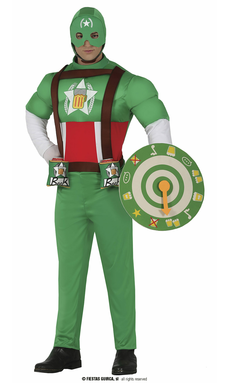 Superhero Beer Captain - Adult Size Small (46-48)