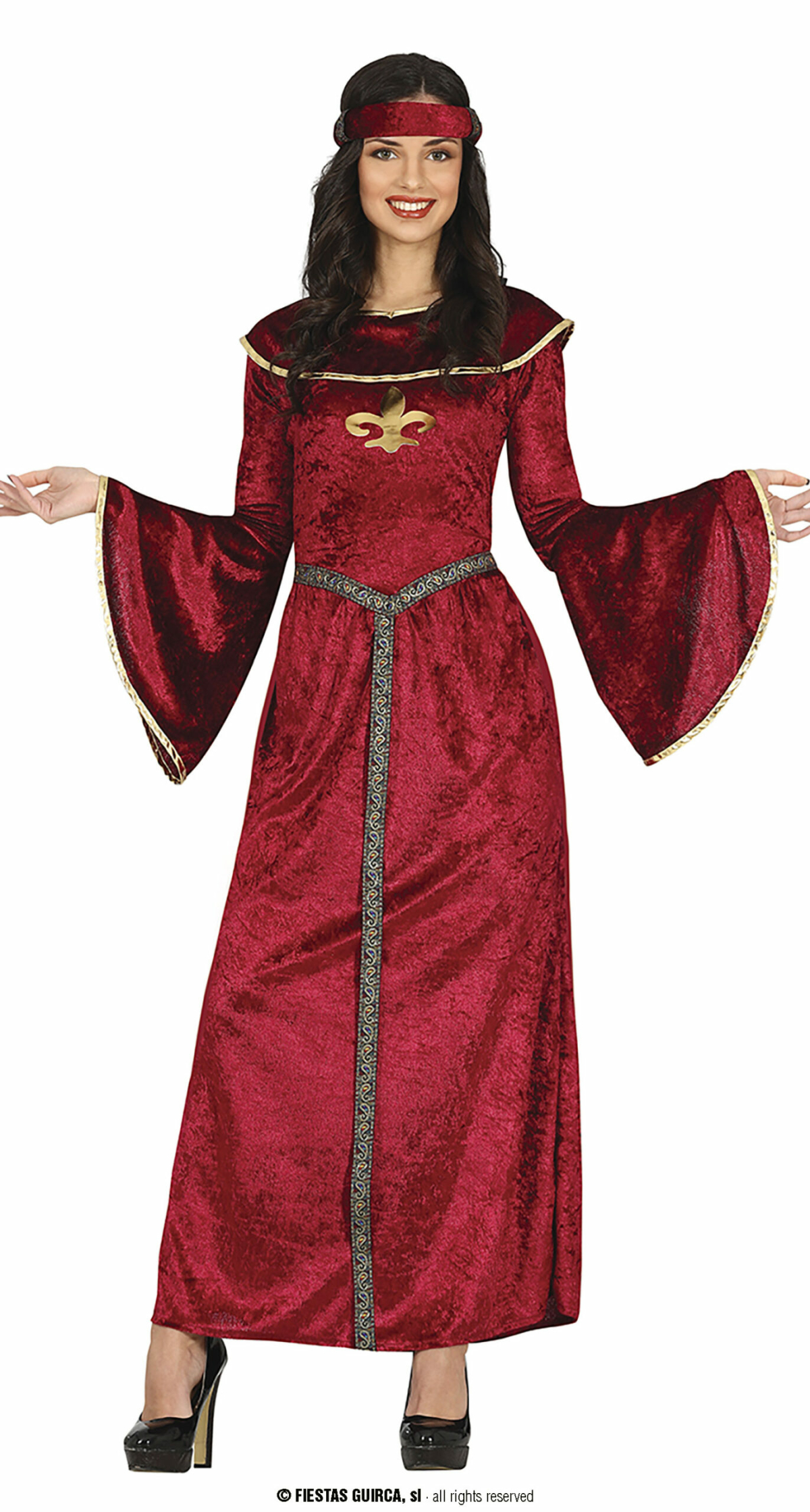 Medieval Princess Lady Costume - Adult Size Small (36-38)