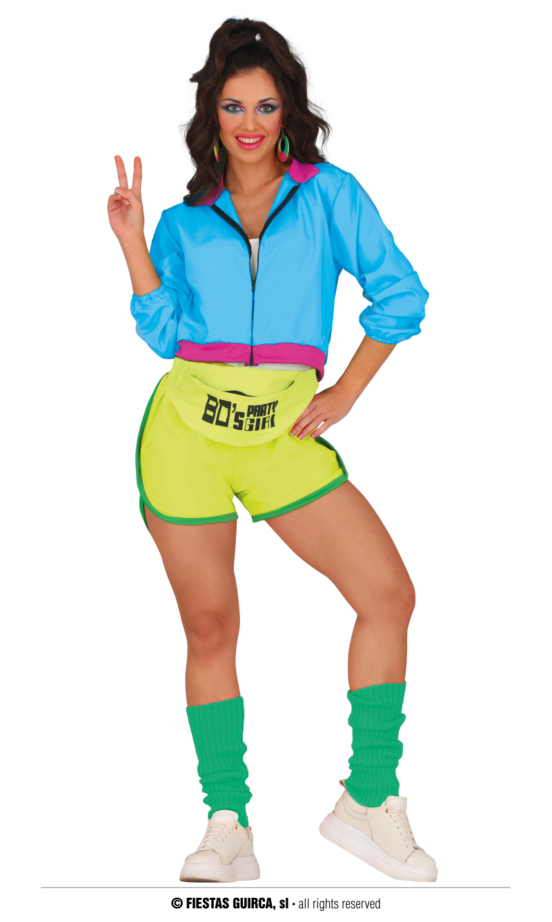 Neon Party Roller Girl - Adult Size Medium (38-40)