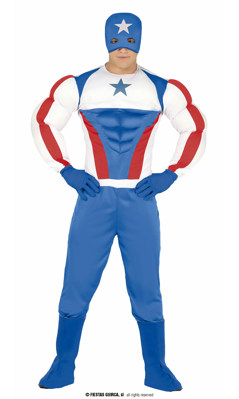 Captain American Superstar - Adult Size Extra Large (54-56)