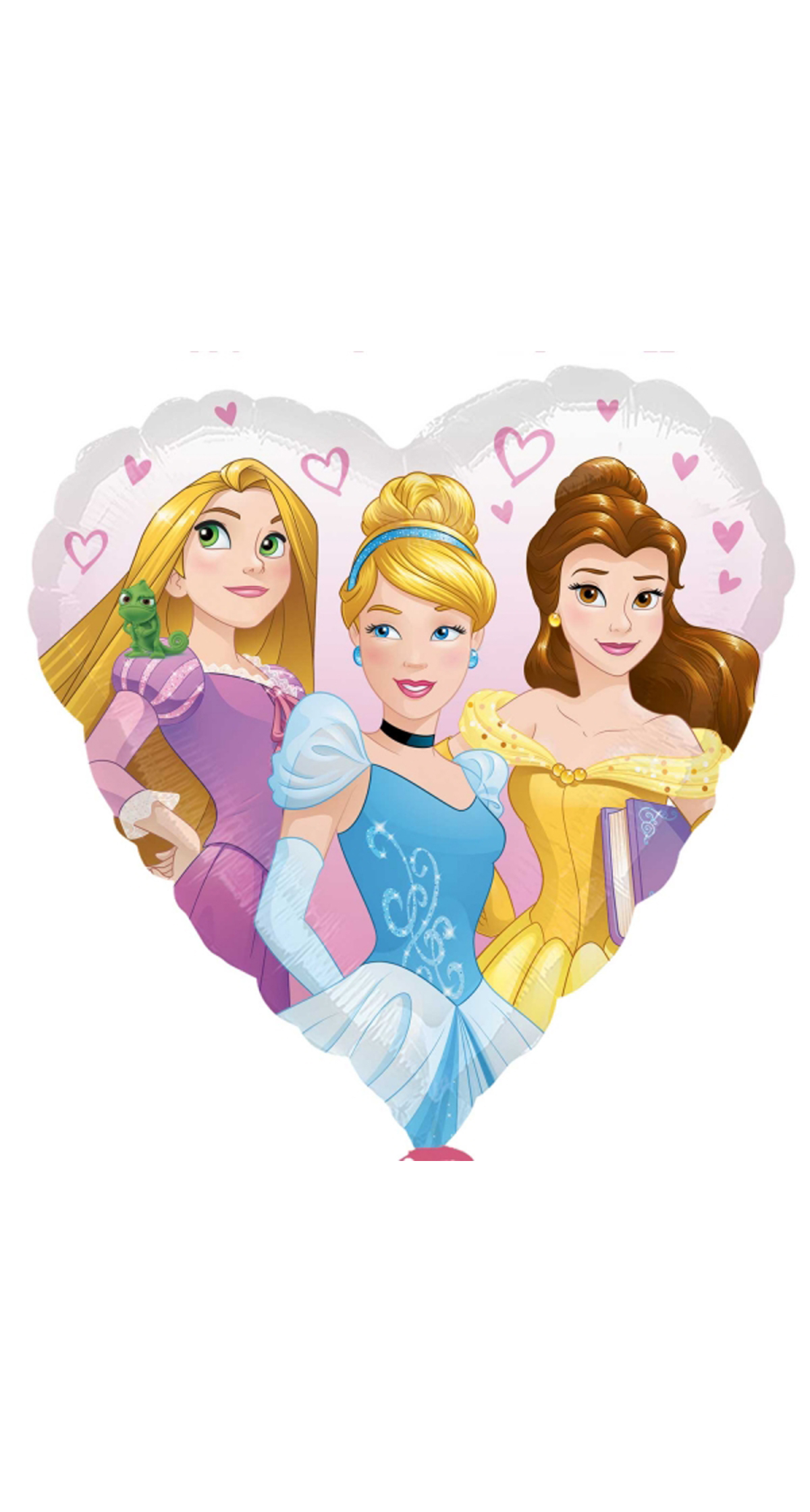 Multi-Princess Heart Foil Balloon 43cm