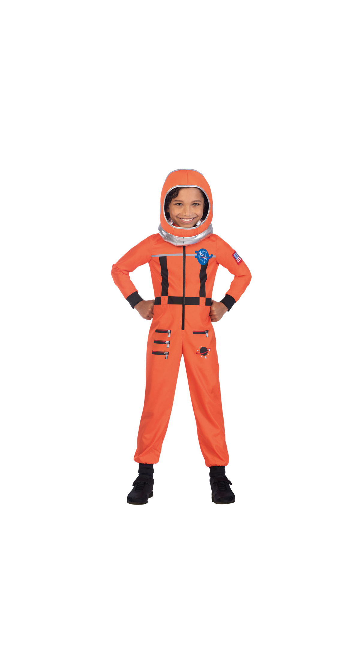 Astronaut Space Suit Orange Costume - Age 4 to 6 Years