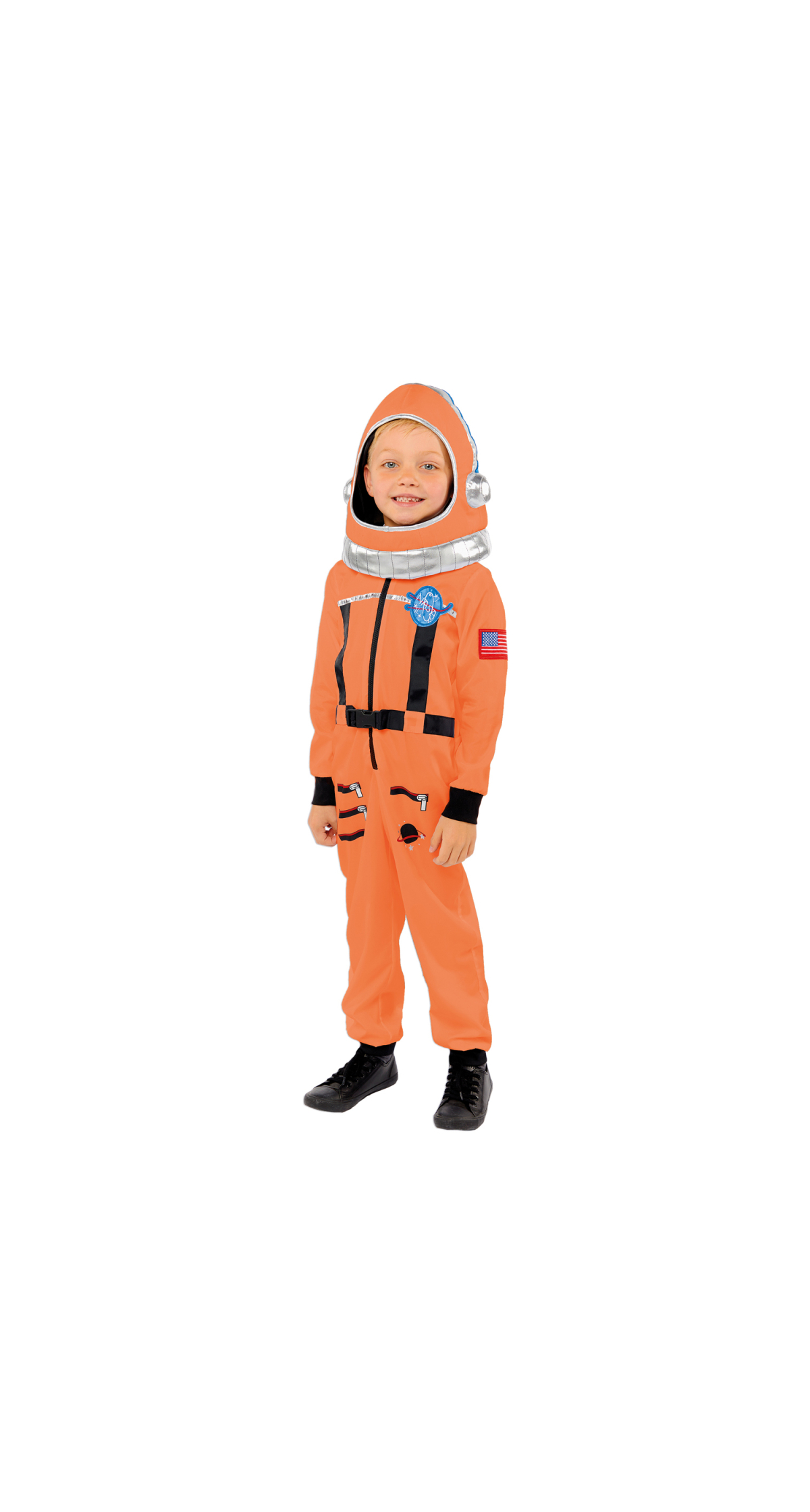Astronaut Space Suit Orange Costume - Age 4 to 6 Years
