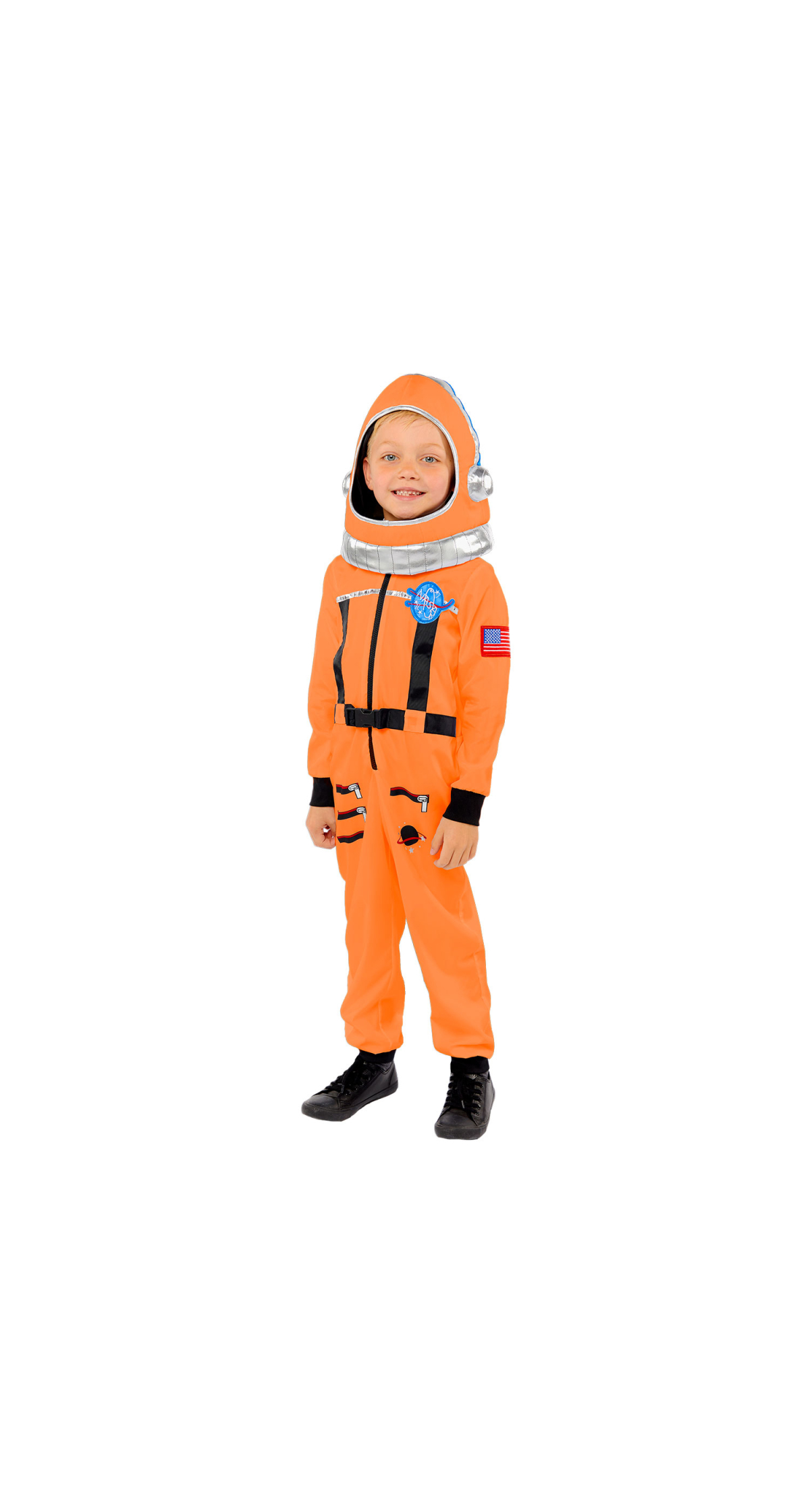 Astronaut Space Suit Orange Costume - Age 4 to 6 Years