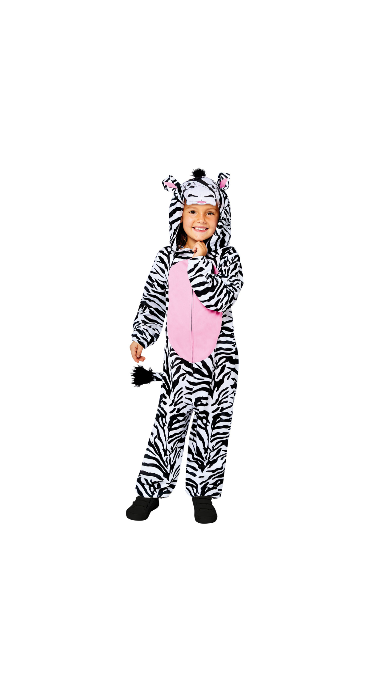Zebra Animal Onesie Child Costume - Age 4 to 6 Years