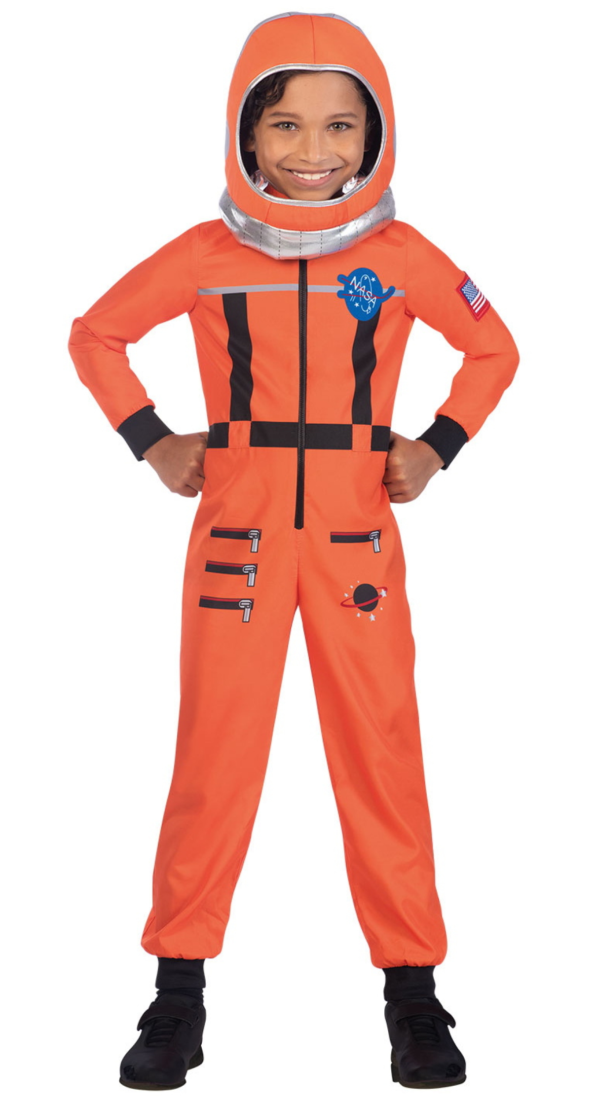 Astronaut Space Suit Orange Costume - Age 4 to 6 Years