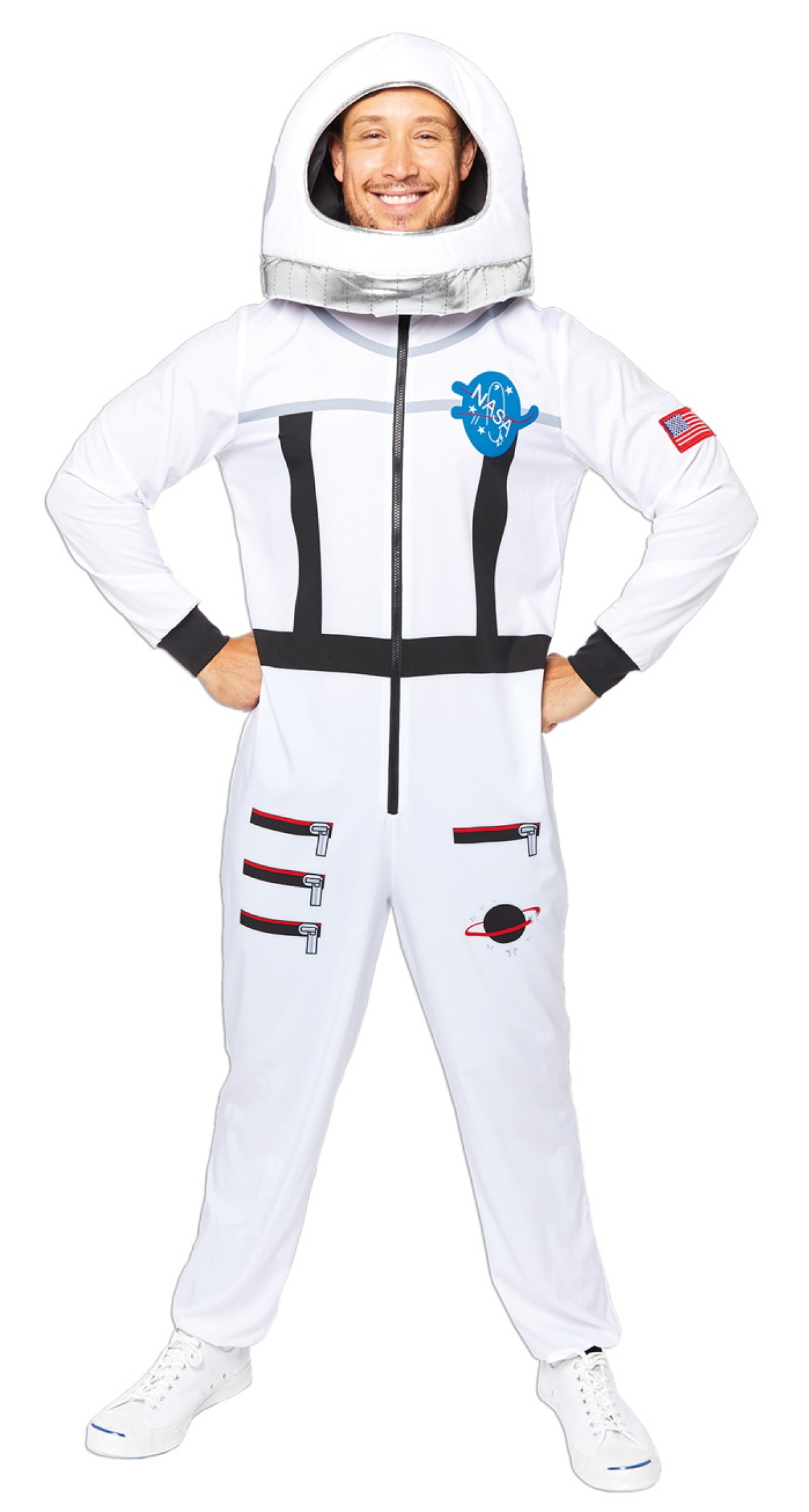 Astronaut Space Suit White Costume - Adult Size Standard (M)