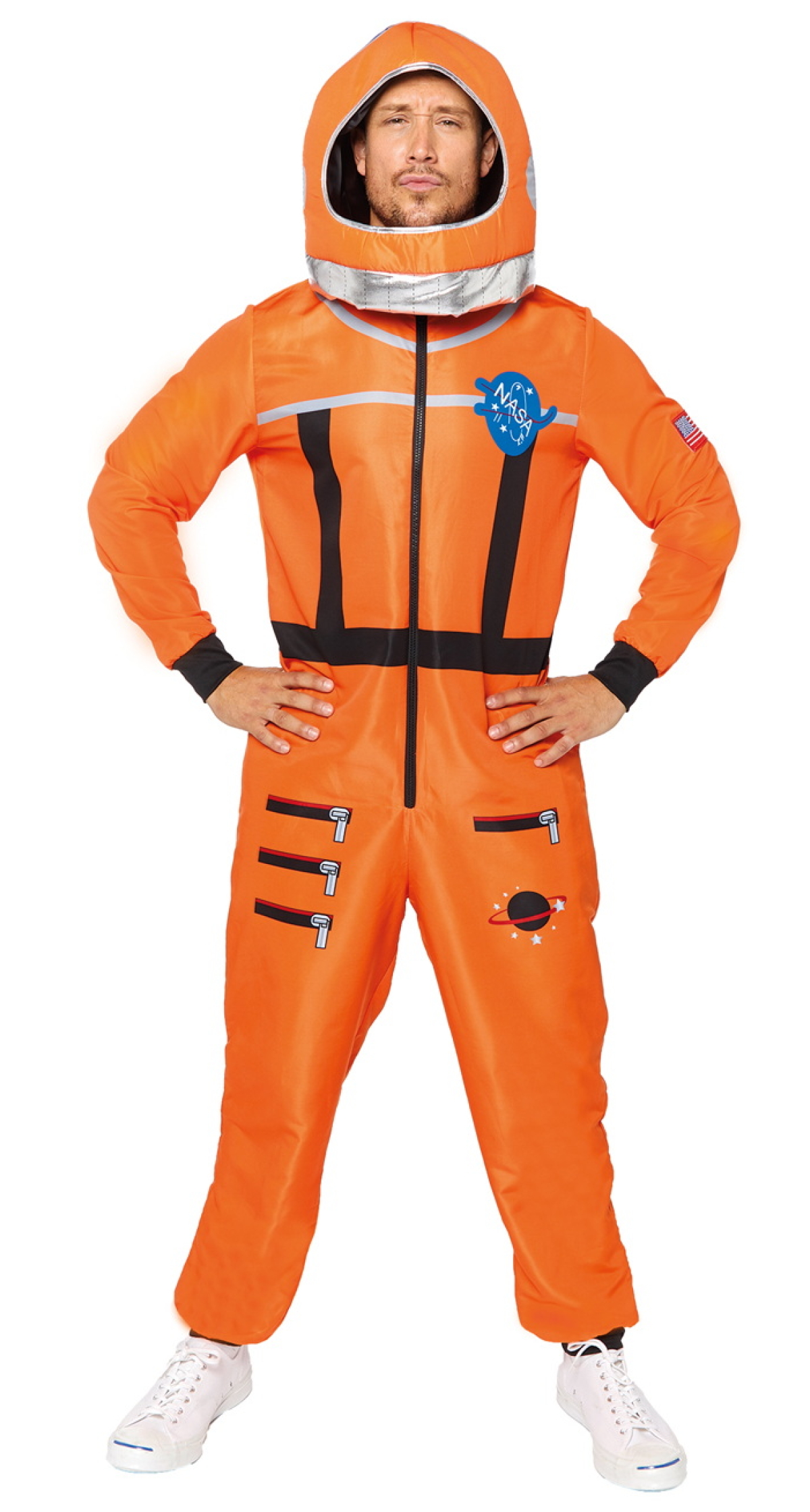 Astronaut Space Suit Orange Costume - Adult Size Standard (M)
