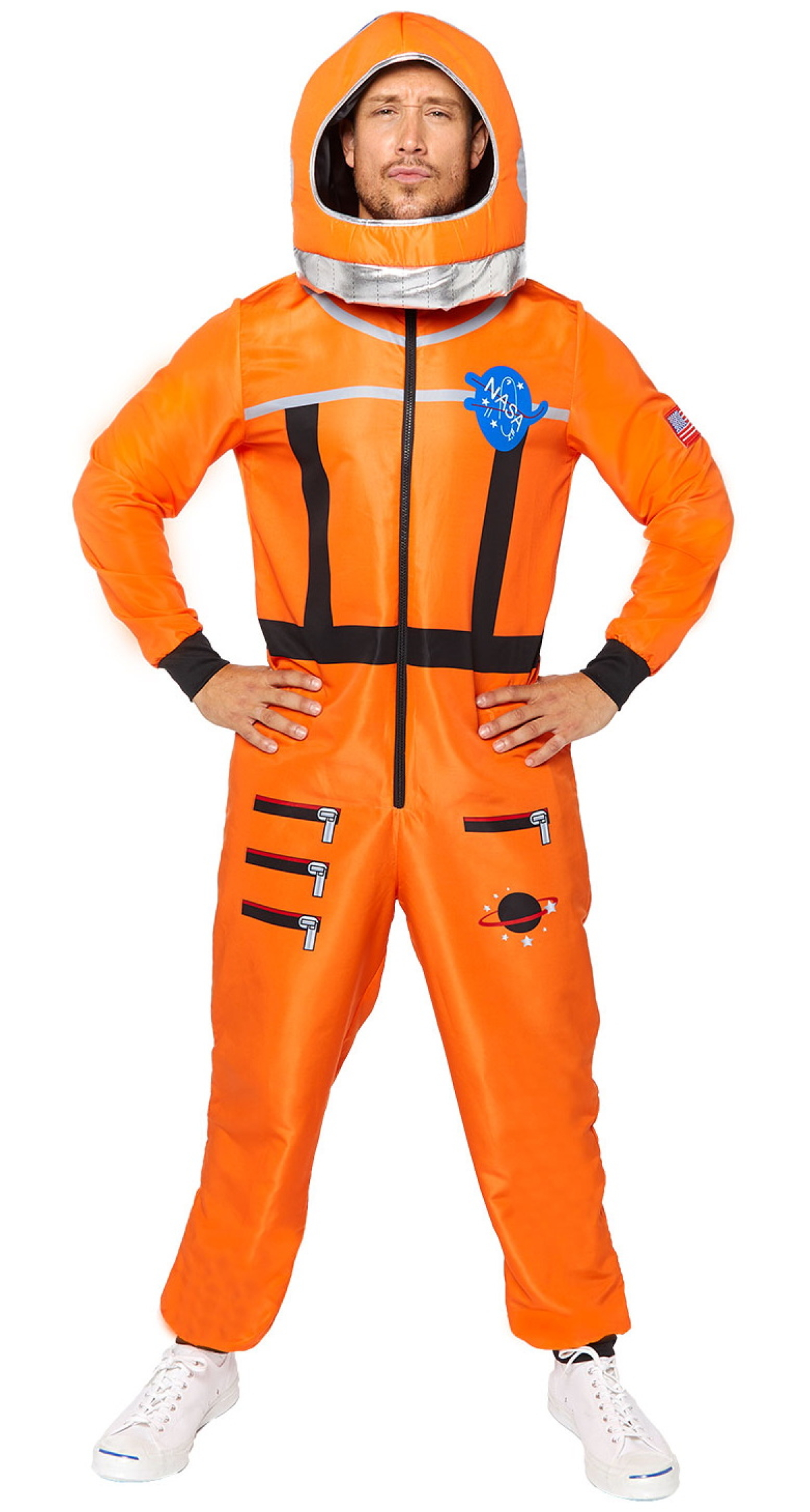 Astronaut Space Suit Orange Costume - Adult Size Plus (XXL)